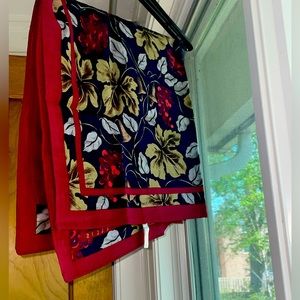 Perry Ellis floral grape print scarf